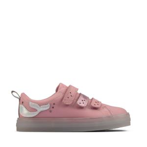 Clarks Flare Shell Lo Kid Girls' School Shoes Pink | CLK281TGK