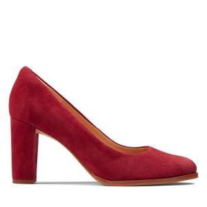 Clarks Kaylin Cara 2 Women's Heels Shoes Red | CLK281VZX