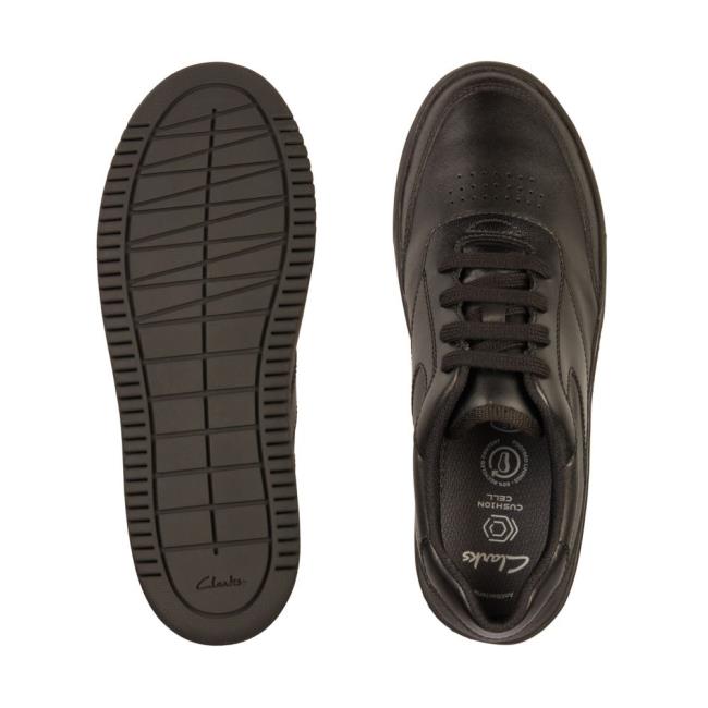 Clarks Tor Sport Flex Youth Girls' School Shoes Black | CLK436HAY